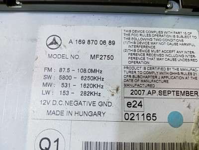 Магнітола Mercedes-Benz Vito W 639 (2003-2010) дорестайл