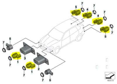 Парктронік (датчик паркування) BMW X5 E70 (2010-2013) рестайл