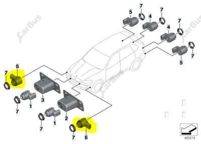 Парктроник (датчик парковки) BMW X5 E70 (2010-2013) рестайл