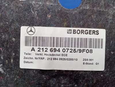 Обшивка багажника Mercedes-Benz W212 E350 (2009-2016)