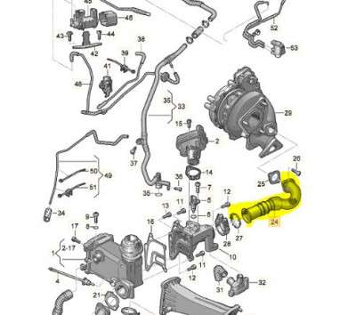 Трубка відпрацьованих газів EGR Volkswagen Touareg NF (2010-2014)