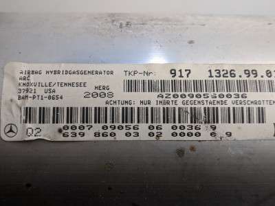 Подушка безпеки пасажира (в торпедо) Mercedes-Benz Vito W 639 (2003-2010) дорестайл