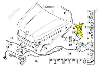 Петля капота права BMW X5 E70 (2010-2013) рестайл