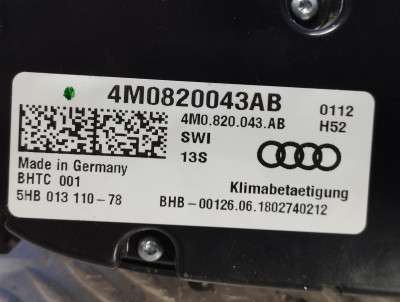 Панель керування клімат-контролю Audi Q7 4M(2015-2020)