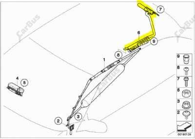 Подушка безпеки бокова (шторка) BMW X5 E53 (2003-2006) рестайл
