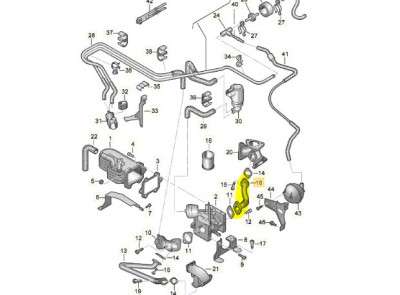 Трубка відпрацьованих газів EGR Volkswagen Touareg (2007-2010) рестайл